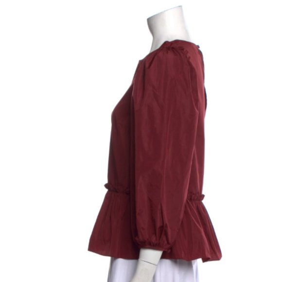 Cinq A Sept Tops Nwt Cinq A Sept Jackie Three-Quarter Puff-Sleeve Top - Picture 4 of 4